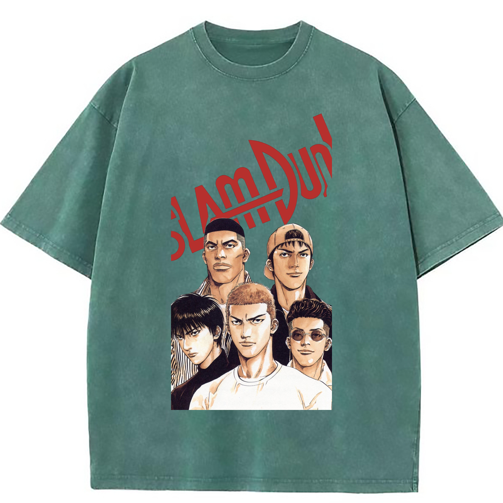 （画像用） SLAM DUNK／スラムダンク 綿100% ヴィンテージ風 半袖Tシャツ（フロントプリント）